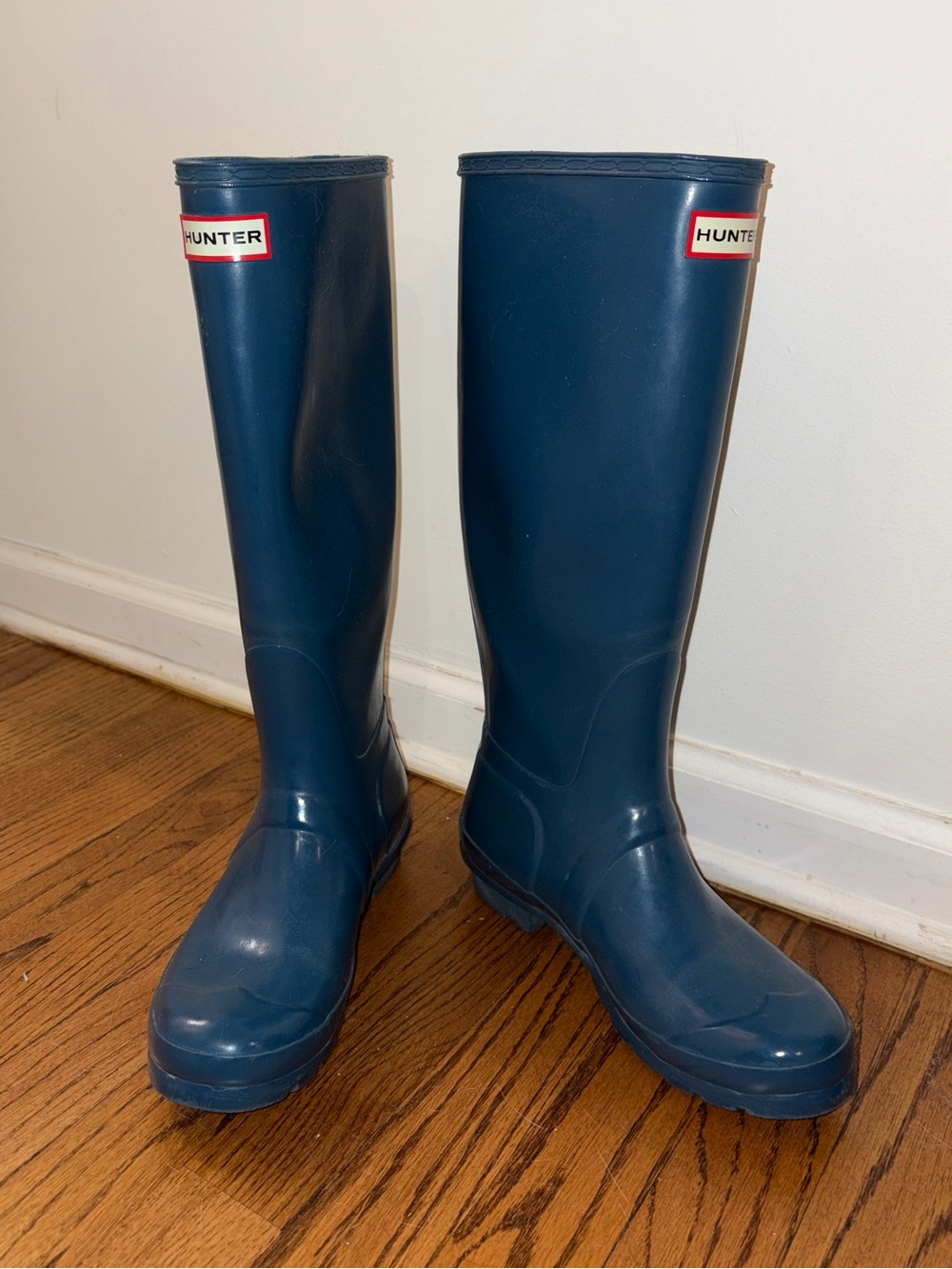 Women's Original Tall Hunter Rain Boots in Medium Blue